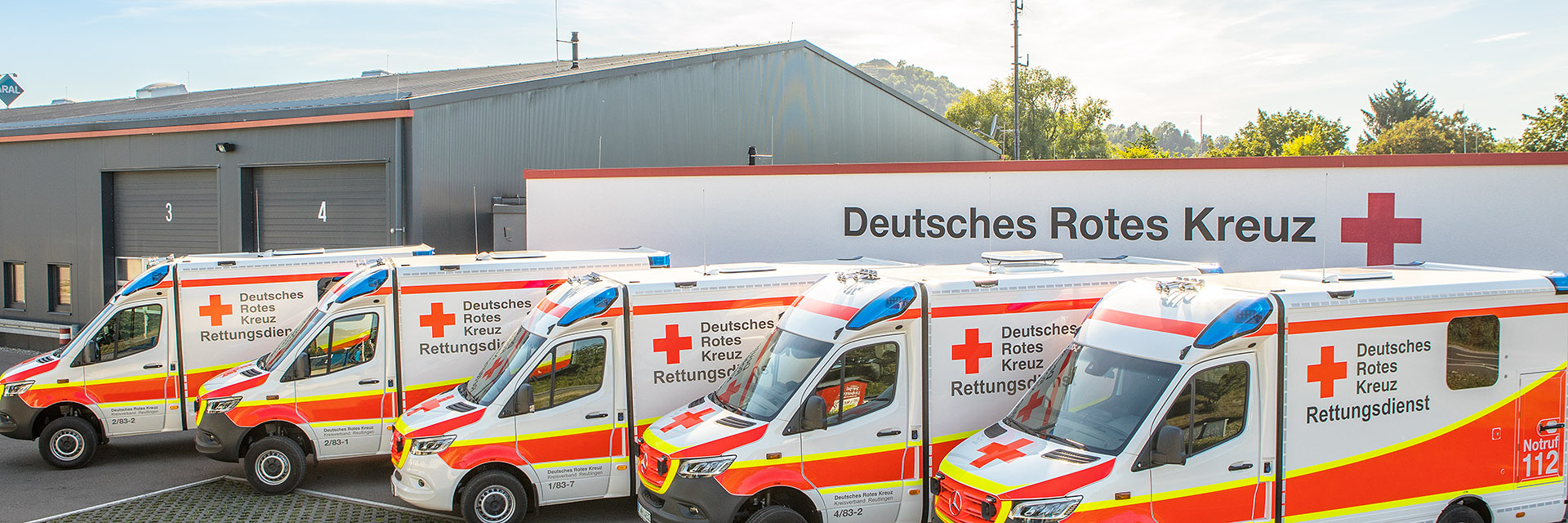 Rettungswagen vor dem Tübinger Tor in Reutlingen