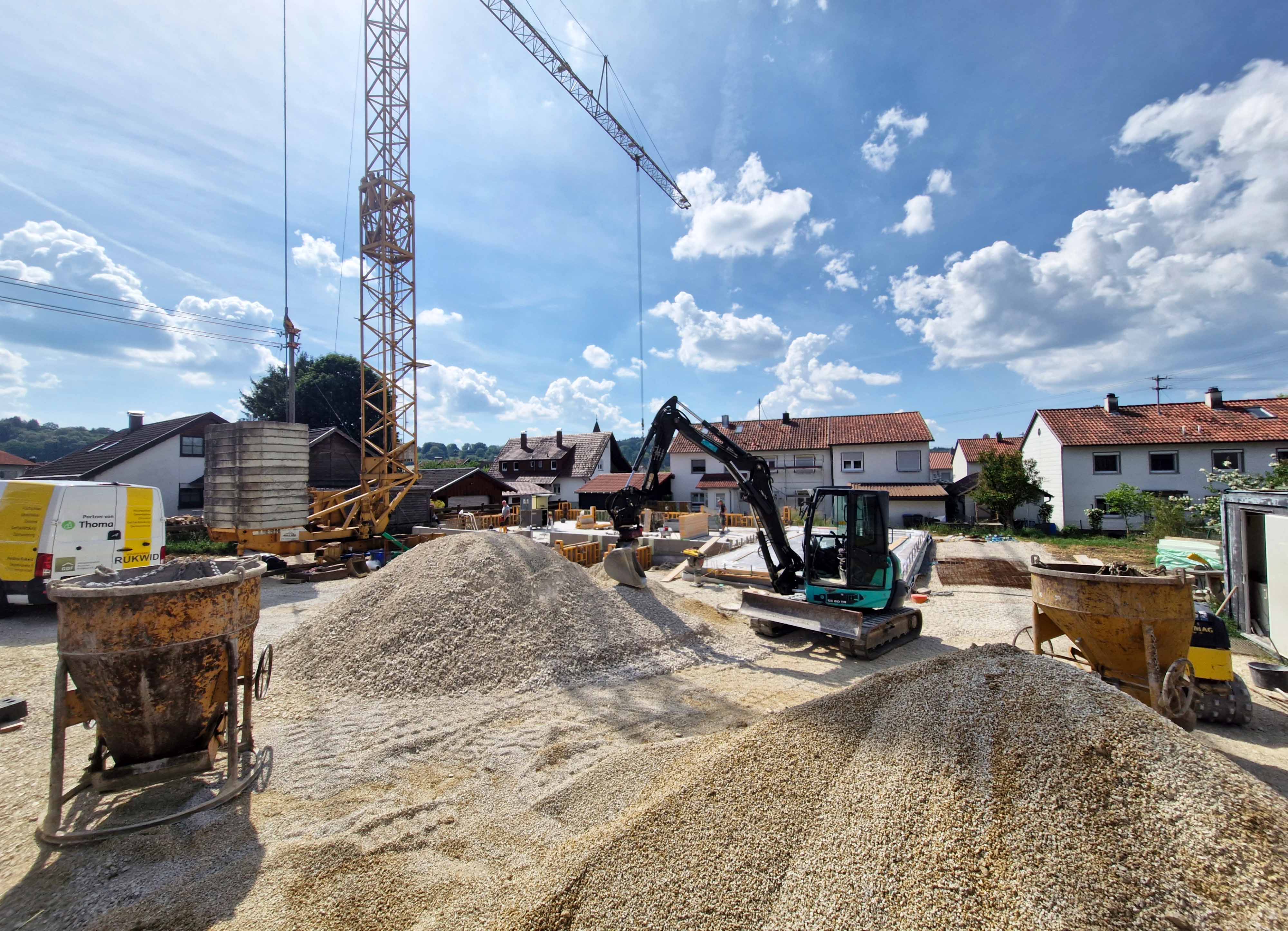 Das Bild zeigt die Baustelle 