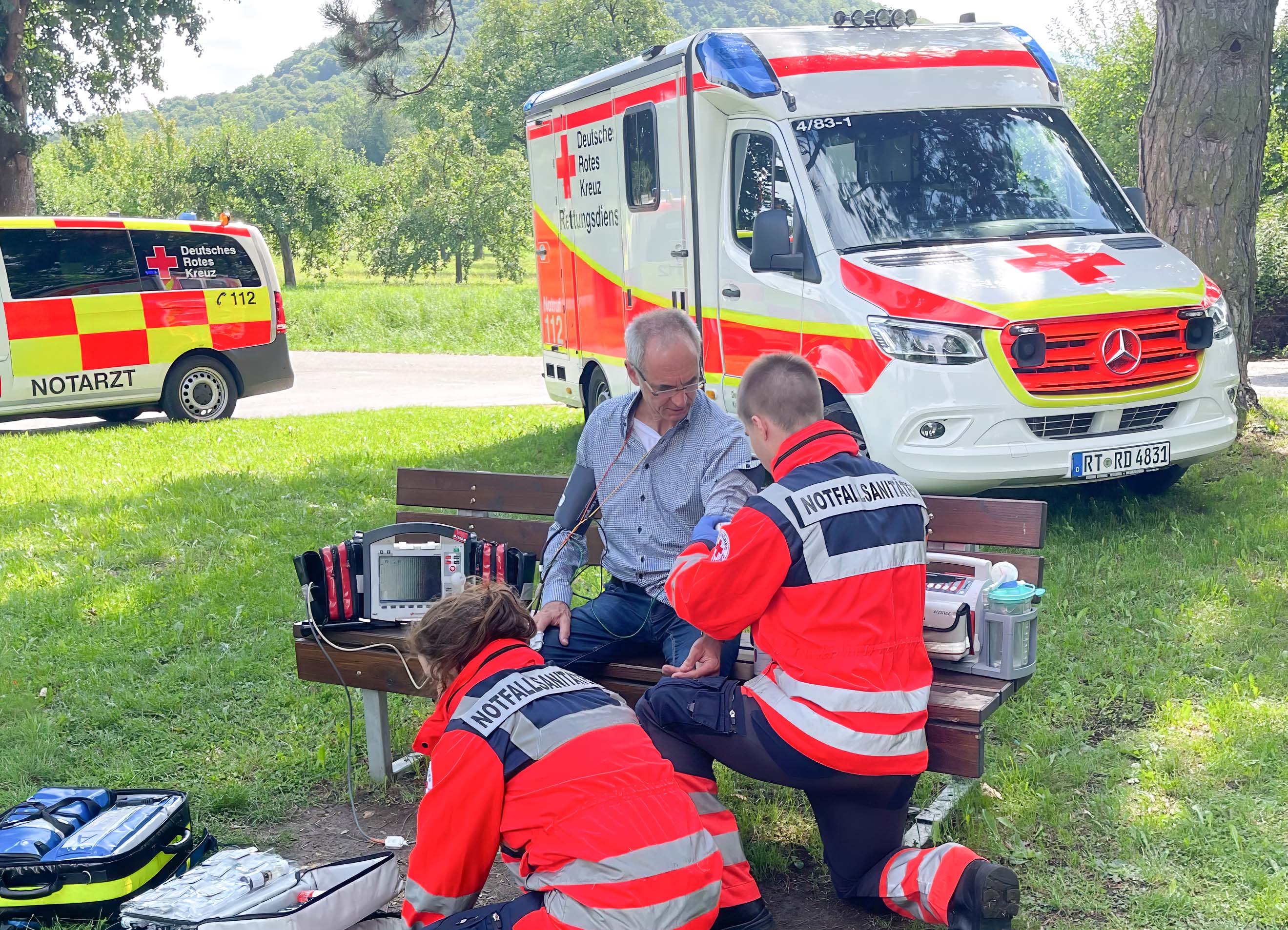 Erstversorgung vor Rettungswagen